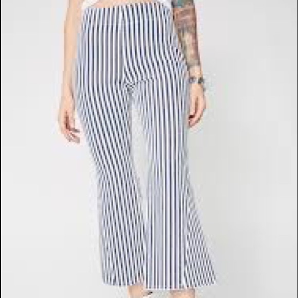 Dolls Kill striped flare pants large - Picture 2 of 4